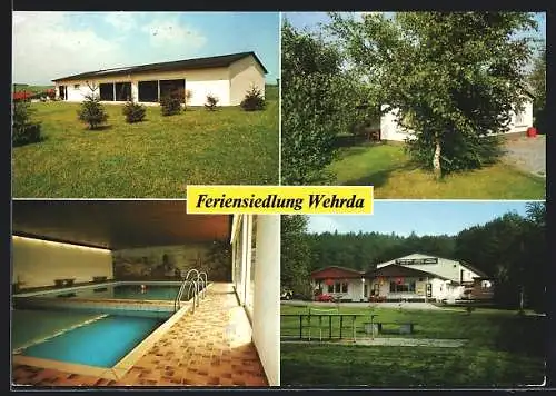 AK Wehrda / Hünfeld, Ferienwohnung Wehrda, Hohenwehrdaer Str. 13, Inneres Schwimmbad, Ortspartie