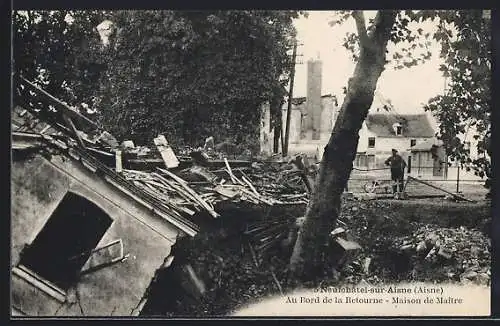 AK Neufchatel-sur-Aisne, Au Bord de la Retourne, Maison de Maitre