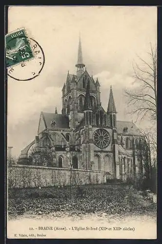 AK Braine /Aisne, L`Eglise St-Ived