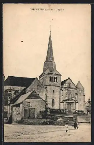 AK Saint-Erme /Aisne, L`Eglise