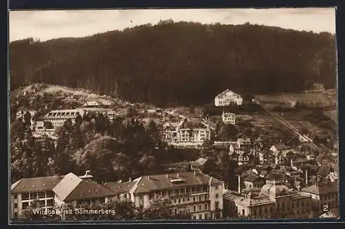 AK Wildbad / Schwarzwald, Teilansicht mit Sommerberg