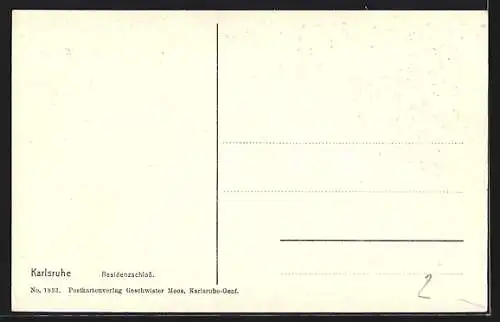 AK Karlsruhe, Residenzschloss