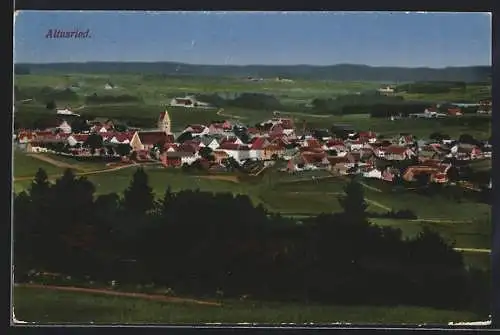 AK Altusried, Teilansicht mit Kirche