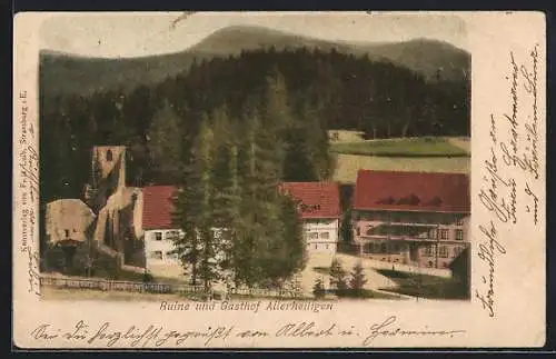 AK Allerheiligen, Ruine und Gasthof