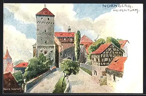 Künstler-AK Nürnberg, Heidenturm