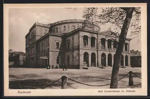 AK Karlsruhe i. B., Alkoholgegnerwoche 1920, Badisches Landestheater