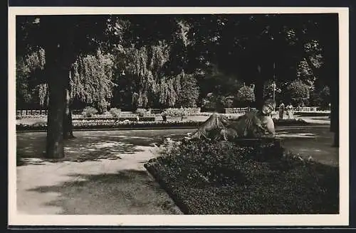 AK Freiburg i. Br., Stadtgarten