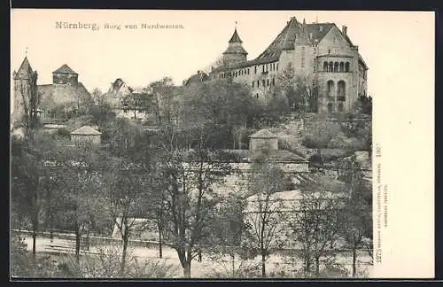 AK Nürnberg, Burg von Nordwesten