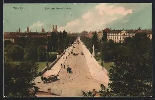 AK München, Blick vom Maximilianeum