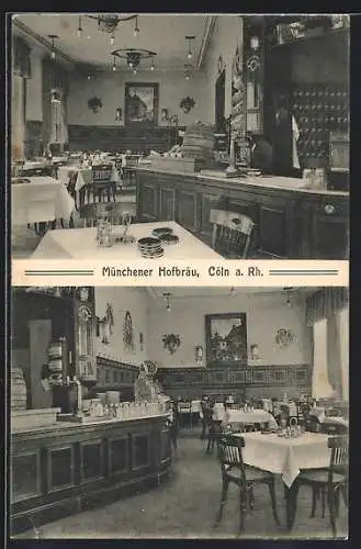 AK Cöln a. Rh., Gasthaus Münchener Hofbräu, Hohenzollernring 68, Ecke Friesenstrasse