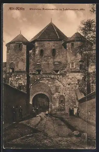 AK Köln, Ehrentor, Aussenseite 1880