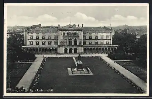 AK Königsberg, Universitätsgebäude aus der Vogelschau