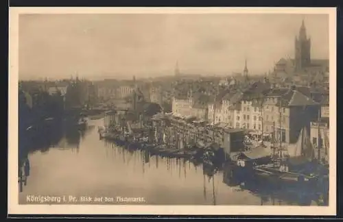 AK Königsberg i. Pr., Blick auf den Fischmarkt