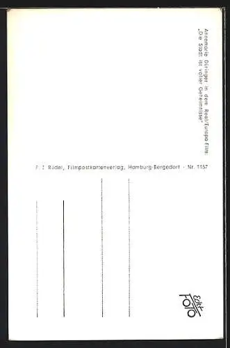 AK Schauspielerin Annemarie Düringer in dem Film Die Stadt ist voller Geheimnisse