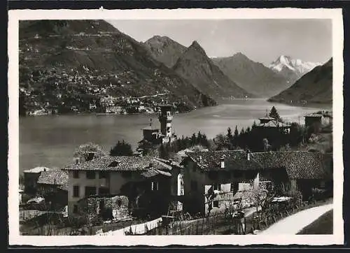 AK Lugano-Paradiso, Blick auf Porlezza