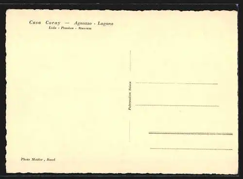 AK Agnuzzo /Lugano, Pension Casa Coray