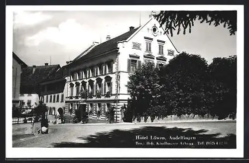 AK Andelfingen, Hotel Löwen, Bes. Hch. Kindhauser-Arbeuz, Strassenansicht