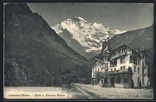 AK Interlaken-Matten, Hotel und Pension Alpina