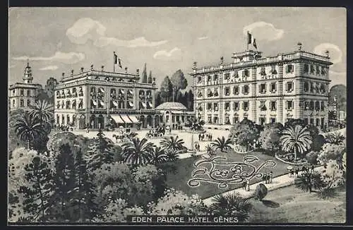 Künstler-AK Genes, Eden Palace Hotel