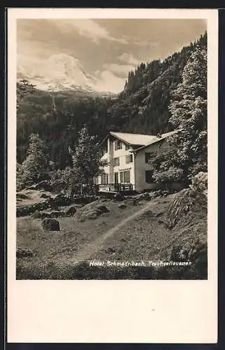 AK Lauterbrunnen, Trachsellauenen, Das Hotel Schmadribach