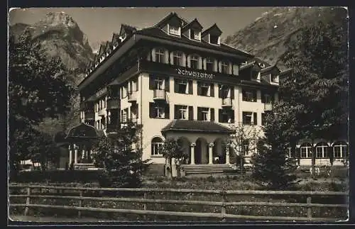 AK Kandersteg, Blick auf das Hotel Schweizerhof