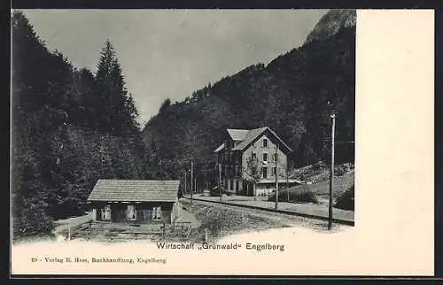 AK Engelberg, Gasthaus Wirtschaft Grünwald