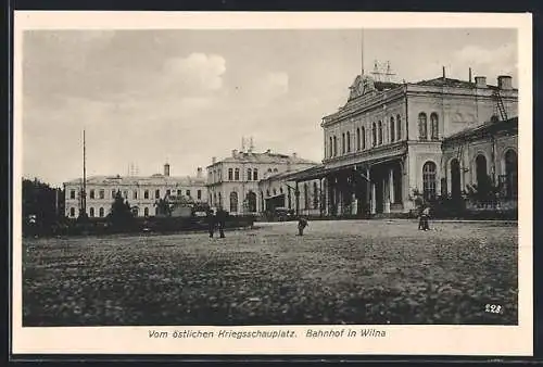 AK Wilna / Vilnius, Motiv vom Bahnhof