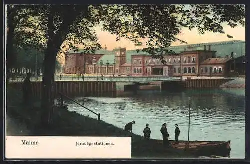 AK Malmö, Jernvägsstationen, Bahnhof