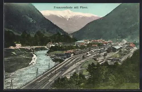 AK Franzensfeste, Bahnhof, Gleisanlage, Plose