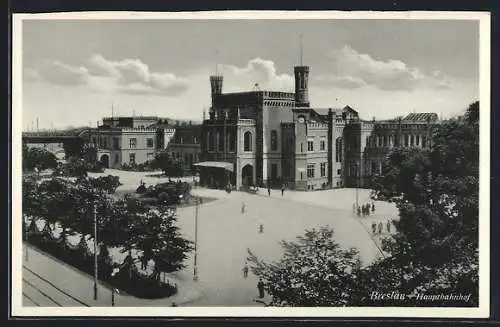 AK Breslau, Ansicht vom Hauptbahnhof