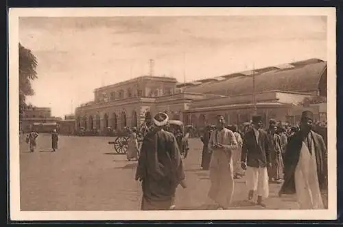 AK Alexandria, Railway Station, Aussenansicht des Bahnhofs