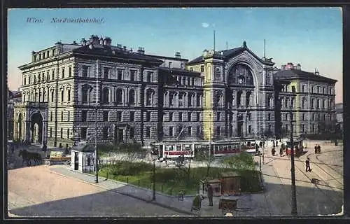 AK Wien, Strassenbahn am Nordwestbahnhof