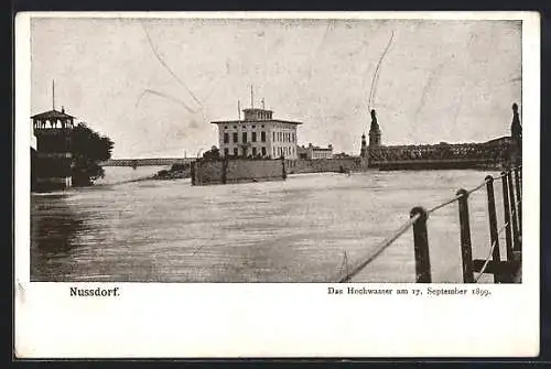 AK Wien-Nussdorf, Hochwasser am 17. September 1899