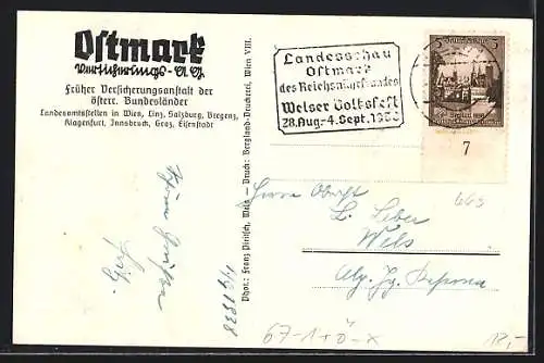 AK Wels, Landesschau des Reichsnährstandes 1938, Panorama