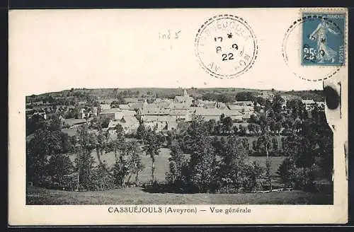 AK Cassuéjouls /Aveyron, Vue générale