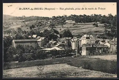 AK St-Jean-du-Bruel, Vue générale, prise de la route de Trèves