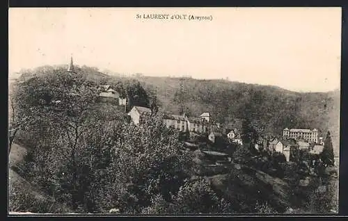 AK St Laurent d`Olt, Ortsansicht aus der Vogelschau