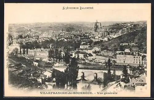 AK Villefranche-de-Rouergue, Vue générale