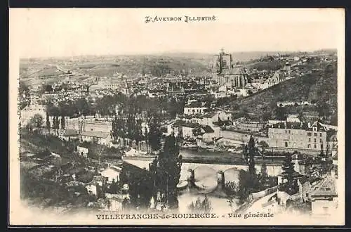 AK Villefranche-de-Rouergue, Vue générale