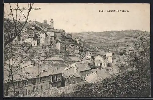 AK Aubin-le-Vieux, Blick über die Dächer