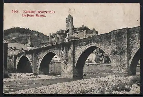 AK Estaing /Aveyron, Le Pont Vieux