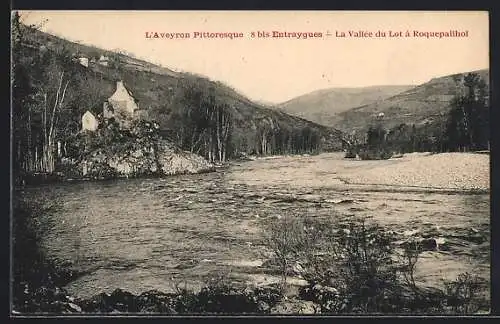 AK Entraygues /Aveyron, La Vallée du Lot à Roquepailhol