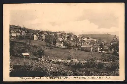 AK Rieupeyroux /Aveyron, Vue générale, côté Nord