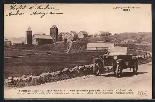 AK Aubrac /Aveyron, Vue générale prise de la route de Nasbinals