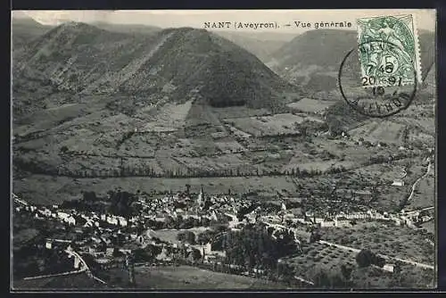 AK Nant /Aveyron, Vue panoramique