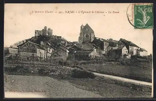 AK Najac, L`Église et le Chateau, la Pause