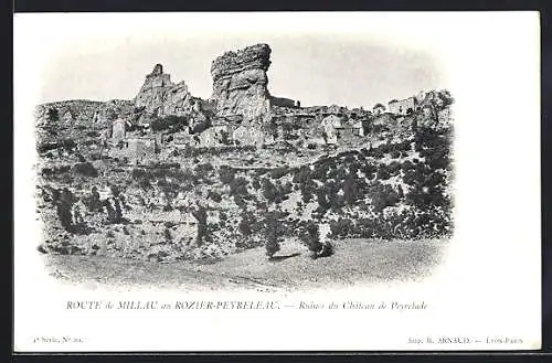 AK Rozier-Peyreleau, Ruines du Chateau Peyrelade