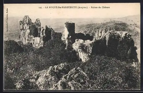 AK La Roque-Ste-Marguerite, Ruines du Chateau