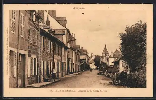 AK Mur-de-Barrez /Aveyron, Avenue de la Croix-Barrez