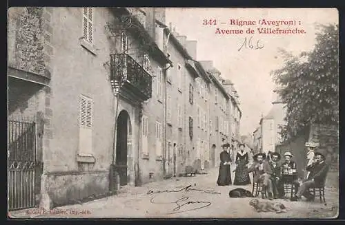 AK Rignac /Aveyron, Avenue de Villefranche